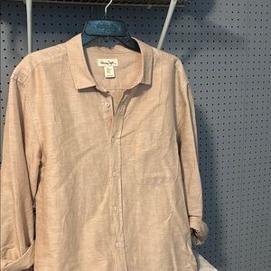 Beige Button-Up Shirt